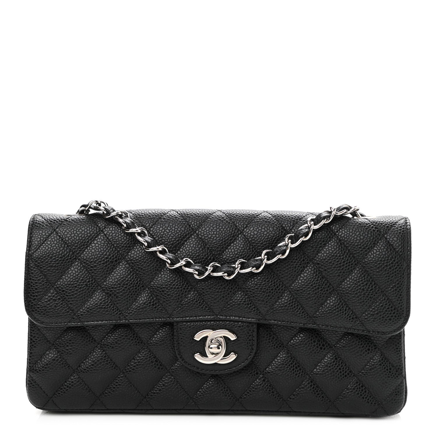 Chanel Caviar Quilted East West Flap Black 1 of 12