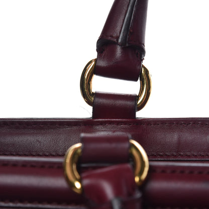 Gucci Calfskin Duilio Brogue Top Handle Bag Burgundy 15 of 22