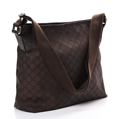 Gucci Nylon Monogram Large Messenger Brown 2 of 15
