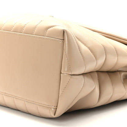 Saint Laurent Calfskin Y Quilted Monogram Medium Loulou Chain Satchel Dark Beige 9 of 9