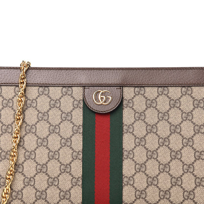 Gucci GG Supreme Monogram Web Medium Ophidia Chain Shoulder Bag Brown 11 of 11
