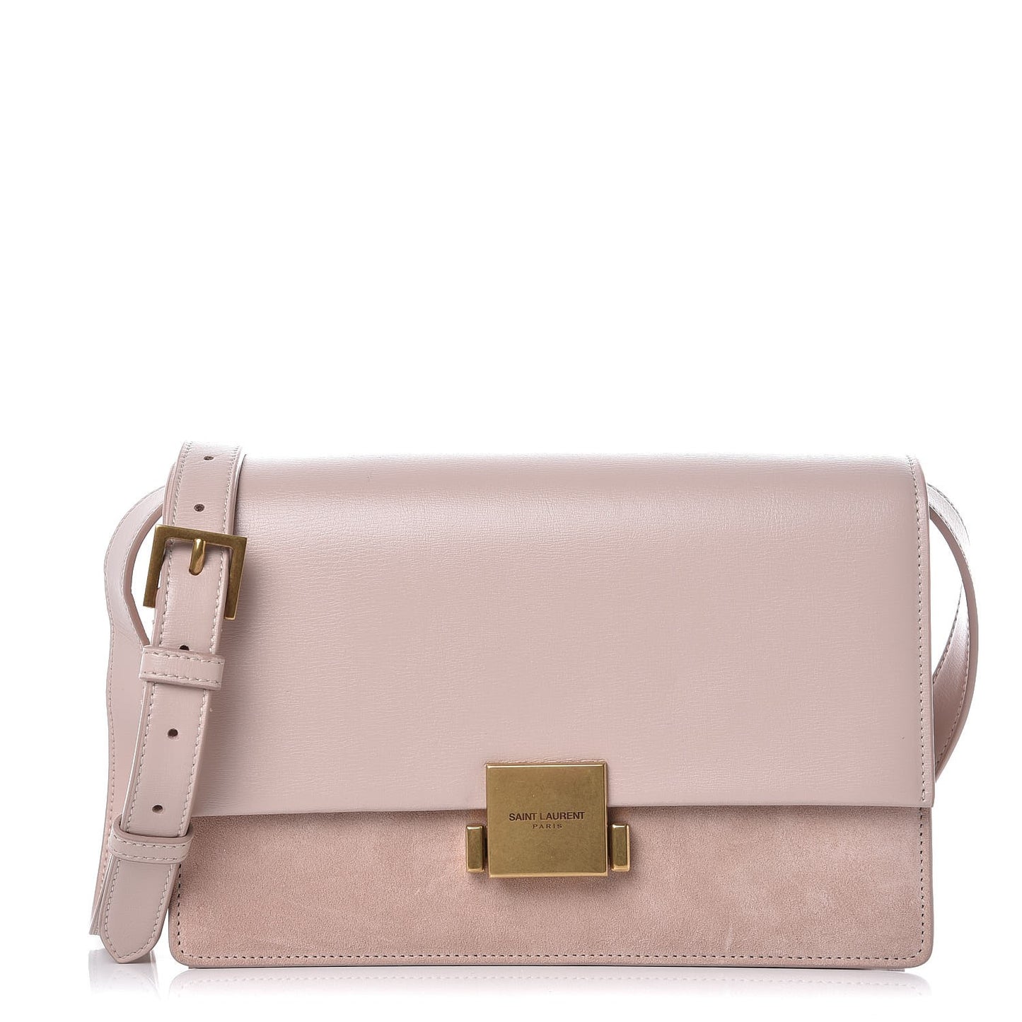 Smooth Calfskin Suede Medium Bellechasse Bag Marble Pink