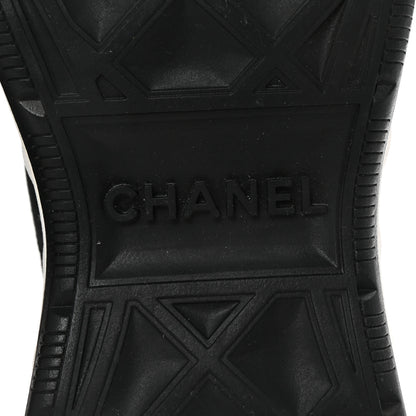 Chanel Velvet Calfskin Mixed Fibers CC Sneakers 38 Black 7 of 10