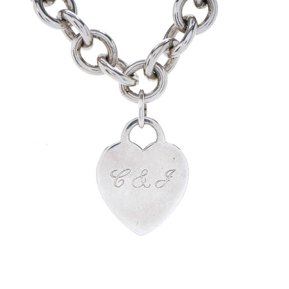Tiffany Sterling Silver Heart Tag Necklace 4 of 6