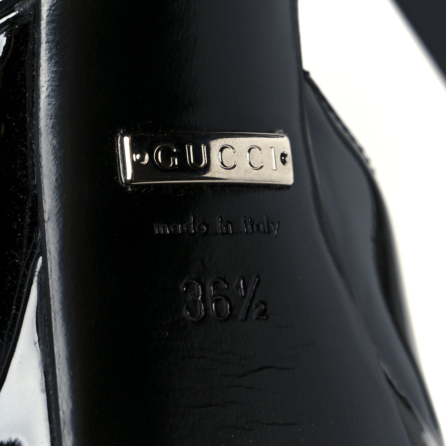 Patent Crystal Double G Platform Pumps 36.5 Black