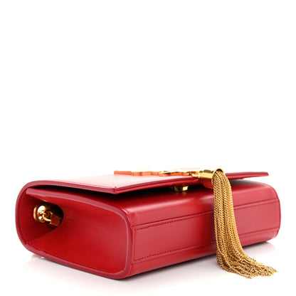 Saint Laurent Calfskin Small Classic Monogram Kate Tassel Satchel Red 4 of 9