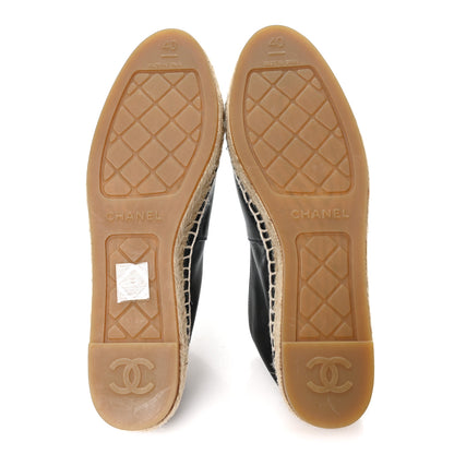 Chanel Lambskin CC Espadrilles 40 Black 6 of 9