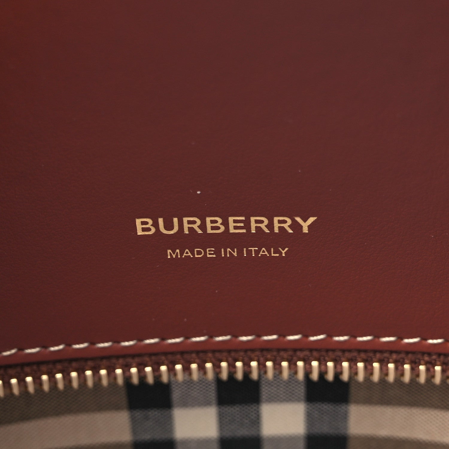 Burberry Calfskin Vintage Check Medium Two Handle Title Bag Black 6 of 8