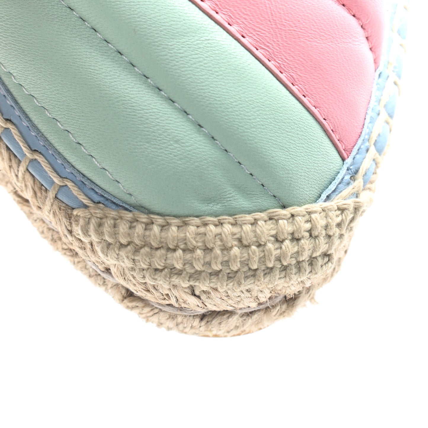 Nappa Matelasse Diagonal GG Marmont Espadrilles 38 Multicolor Pastel