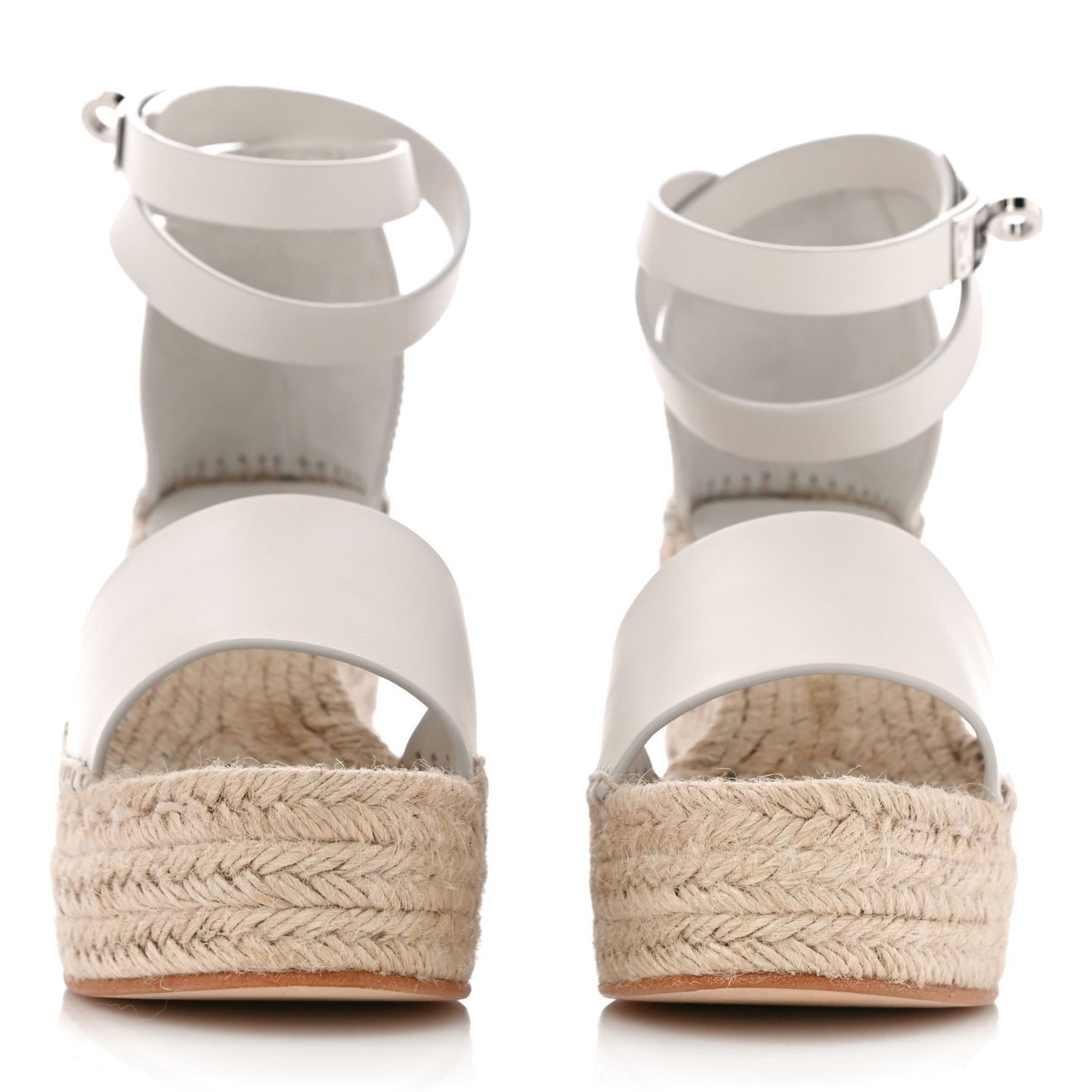 Calfskin Tipoli Espadrille Wedges 37 White