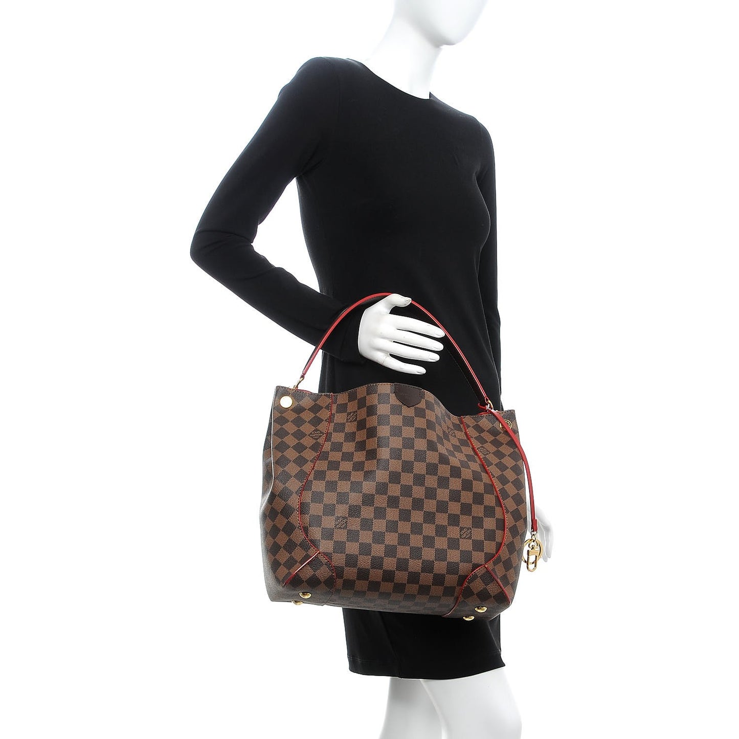 Damier Ebene Caissa Hobo Cherry