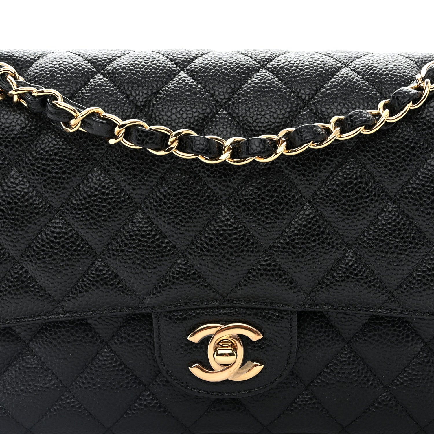 Chanel Caviar Quilted Medium Double Flap Black 8 of 11