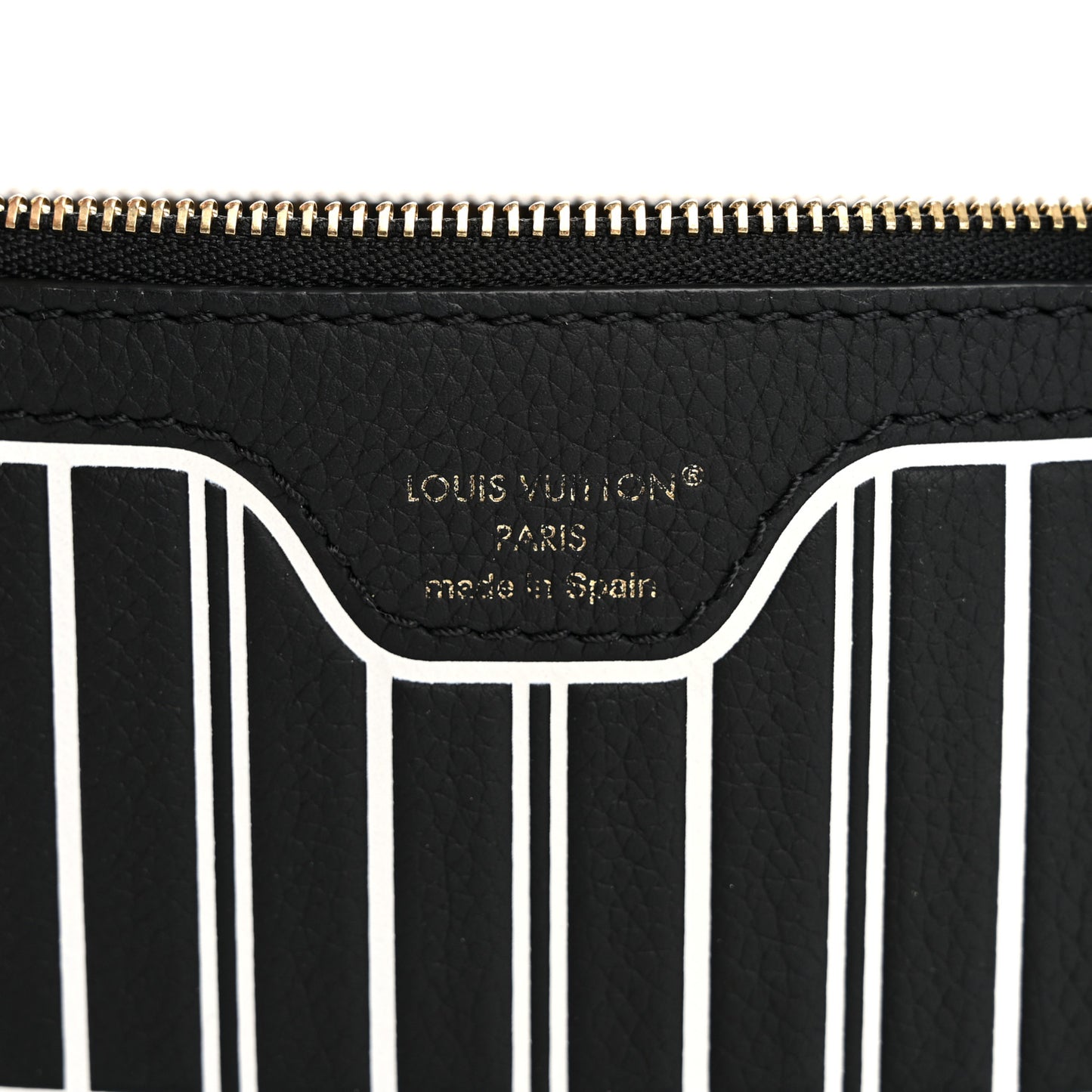 Calfskin Neverfull Inside Out MM Pochette Black