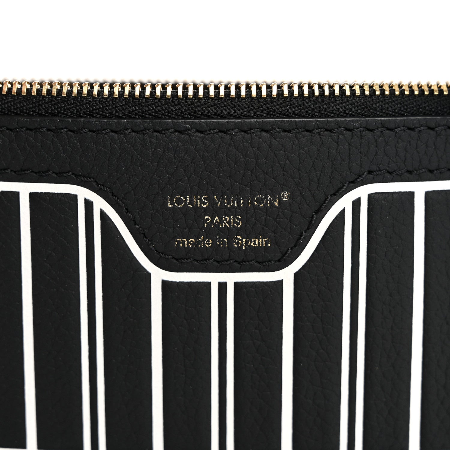 Louis Vuitton Calfskin Neverfull Inside Out MM Pochette Black 6 of 6