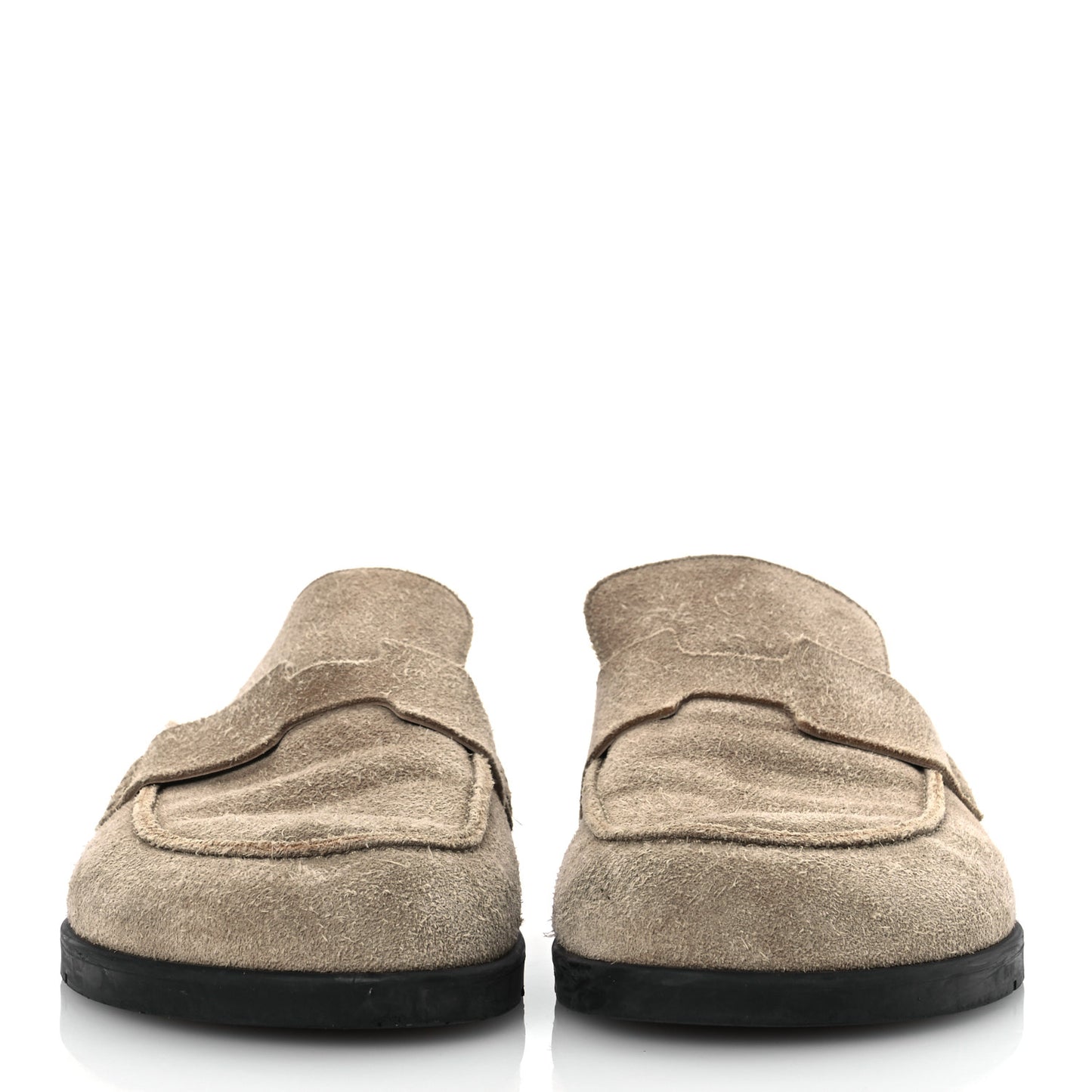 Suede Calfskin Womens Go Mules 41 Beige Sable