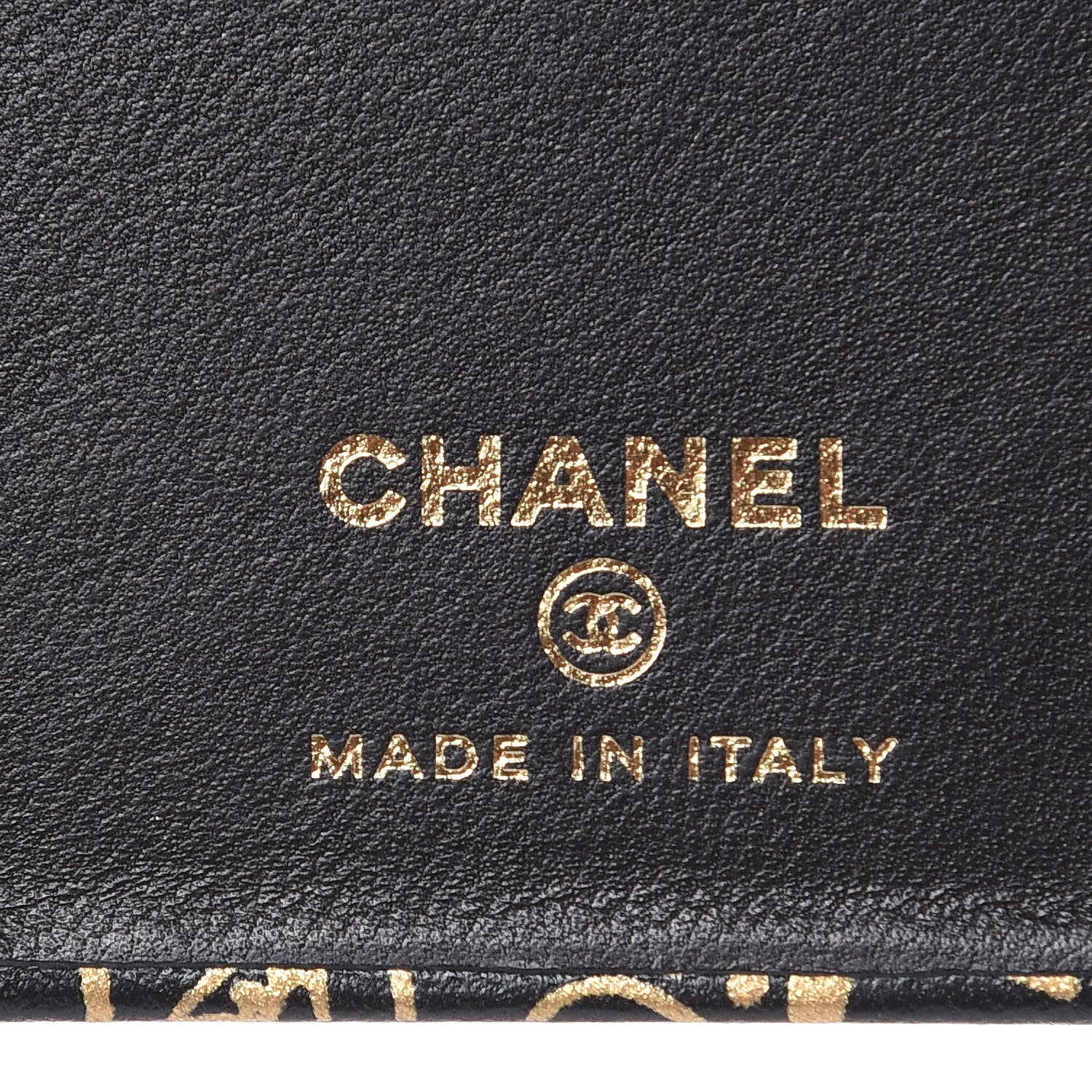 Chanel Lambskin Quilted iPhone X Max Coco Tech Egyptian Graffiti Case Black Gold 4 of 7
