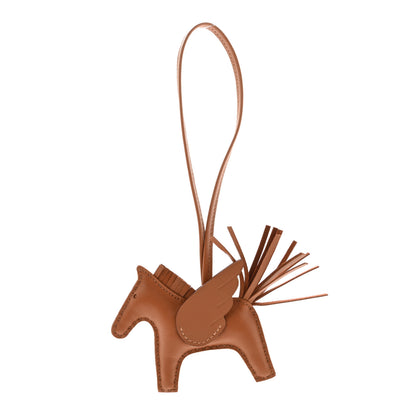 Hermes Milo Lambskin Swift Grigri Rodeo Pegase Horse Bag Charm PM Gold 1 of 5