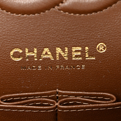 Chanel Lambskin Quilted Small Double Flap Brown 6 of 10