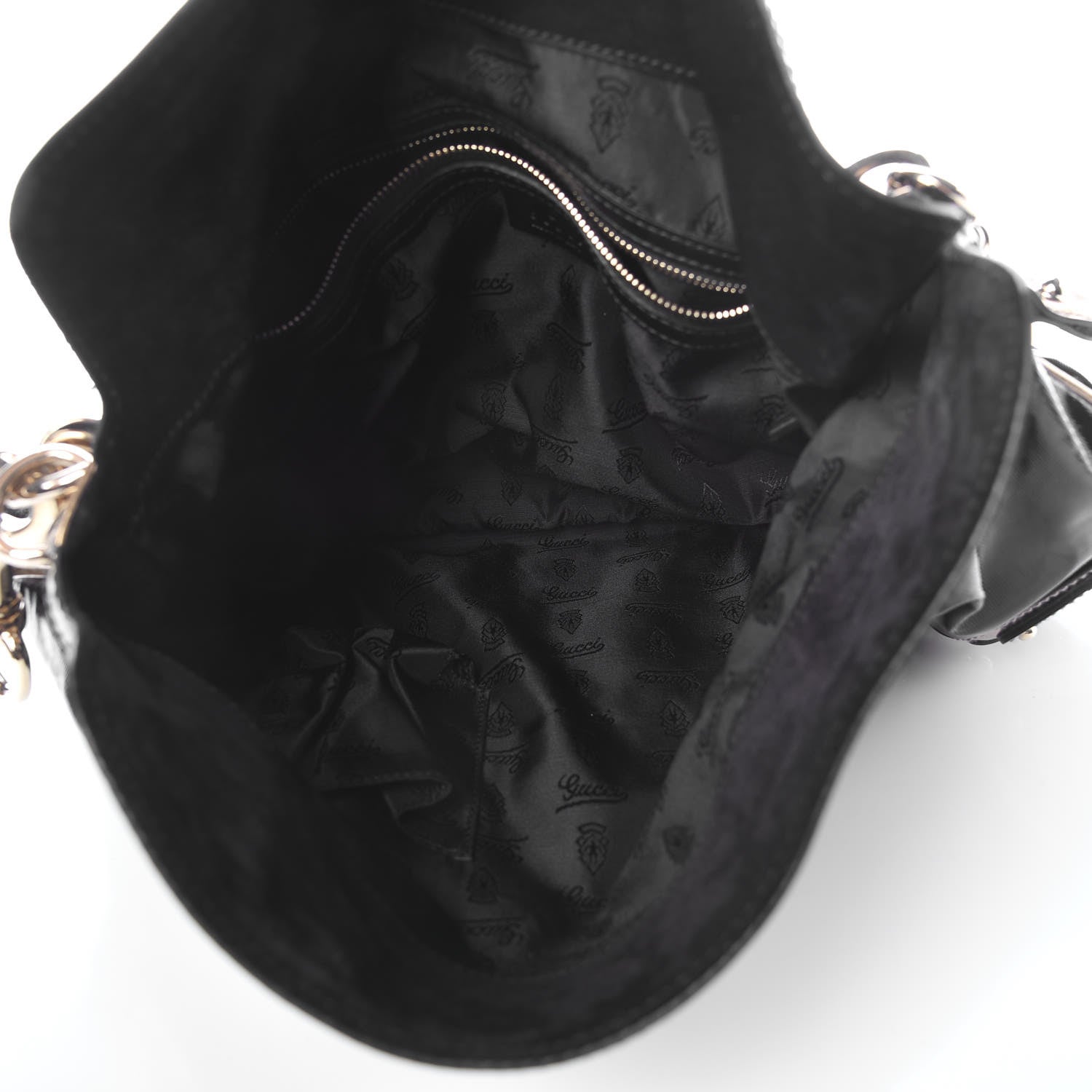 Gucci Coated Canvas Medium Indy Top Handle Hobo Black 6 of 12