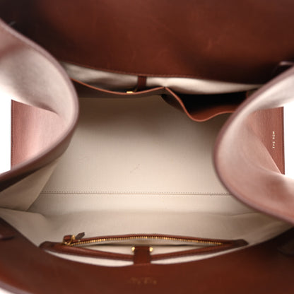 The Row Polished Saddle Calfskin Soft Margaux 15 New Burgundy 5 of 9