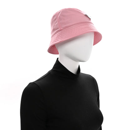 Prada Re-Nylon Metal Triangle Logo Womens Bucket Hat M Rosa 3 of 18
