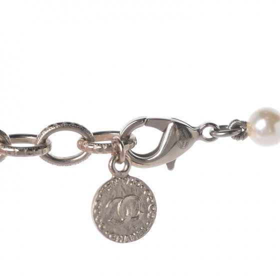 Chanel Pearl CC 100th Anniversary Necklace Light Gold 6 of 7