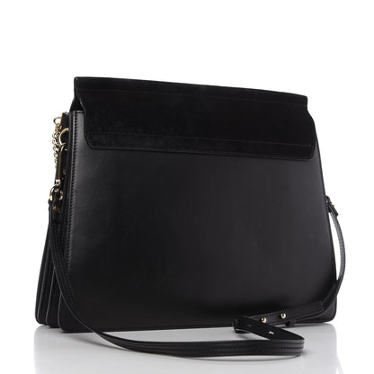 Chloe Suede Calfskin Medium Faye Shoulder Bag Black 3 of 9