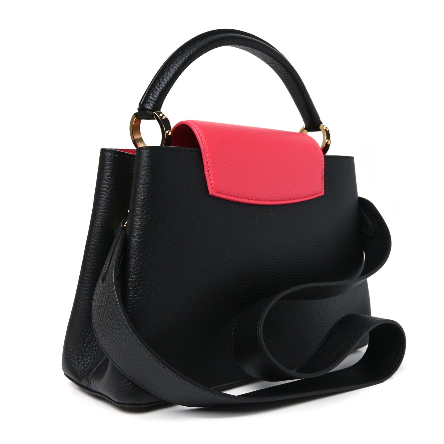 Louis Vuitton Taurillon Capucines PM Black Rose Berlingot 3 of 9