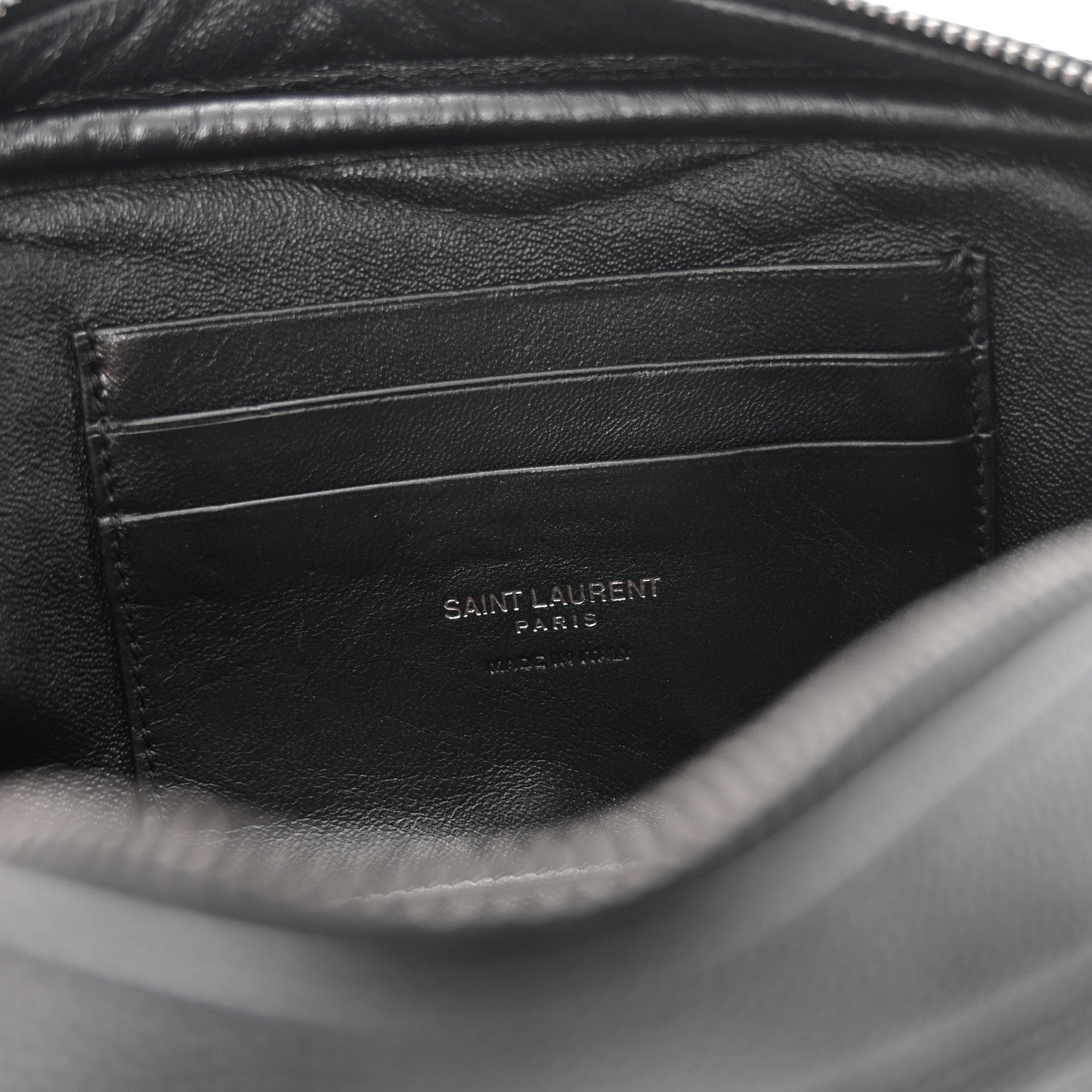 Saint Laurent Grain De Poudre Matelasse Monochrome Monogram Mini Lou Camera Bag Black 12 of 13