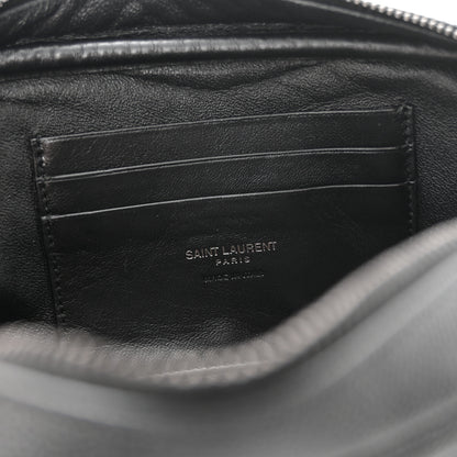 Saint Laurent Grain De Poudre Matelasse Monochrome Monogram Mini Lou Camera Bag Black 12 of 13