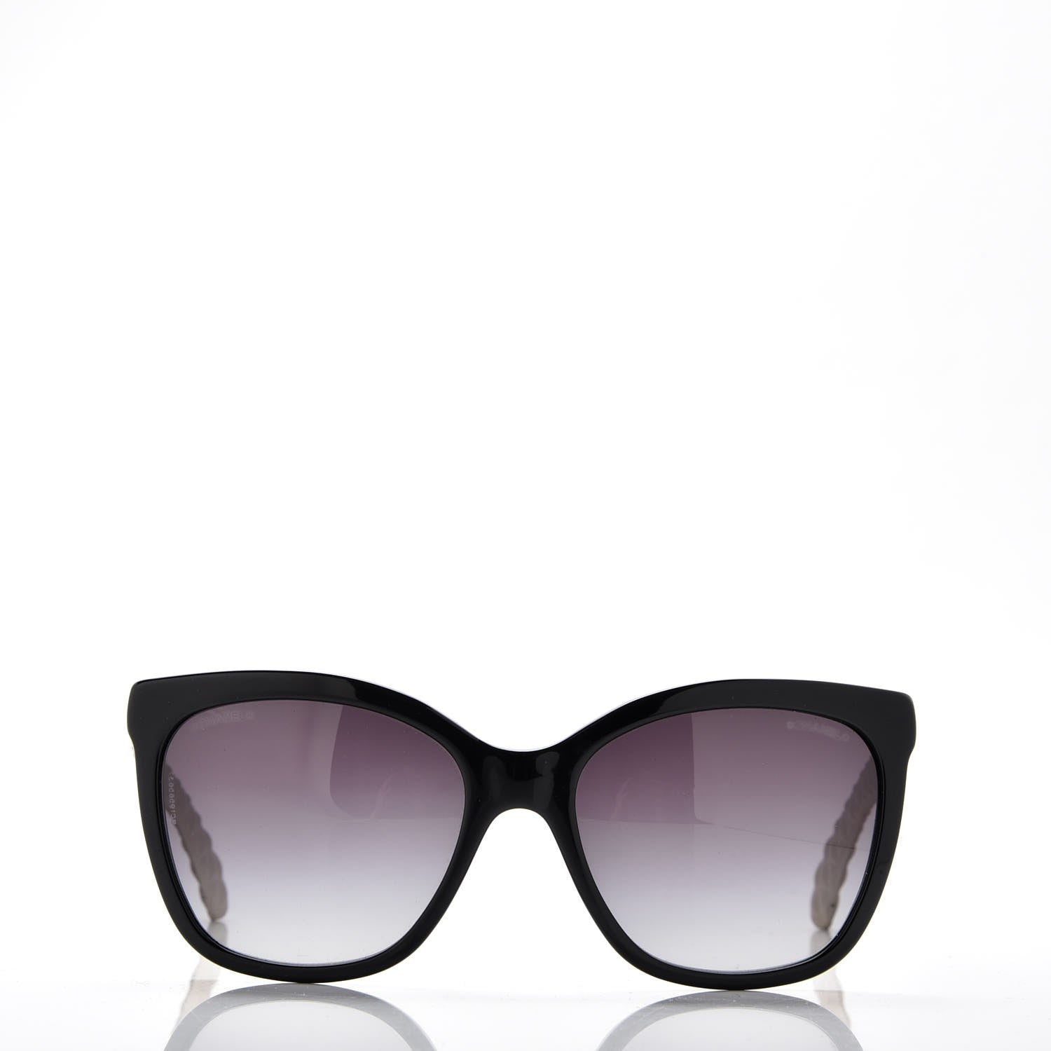 Chanel Quilted CC Sunglasses 5288-Q Black Tan 218876 – FASHIONPHILE