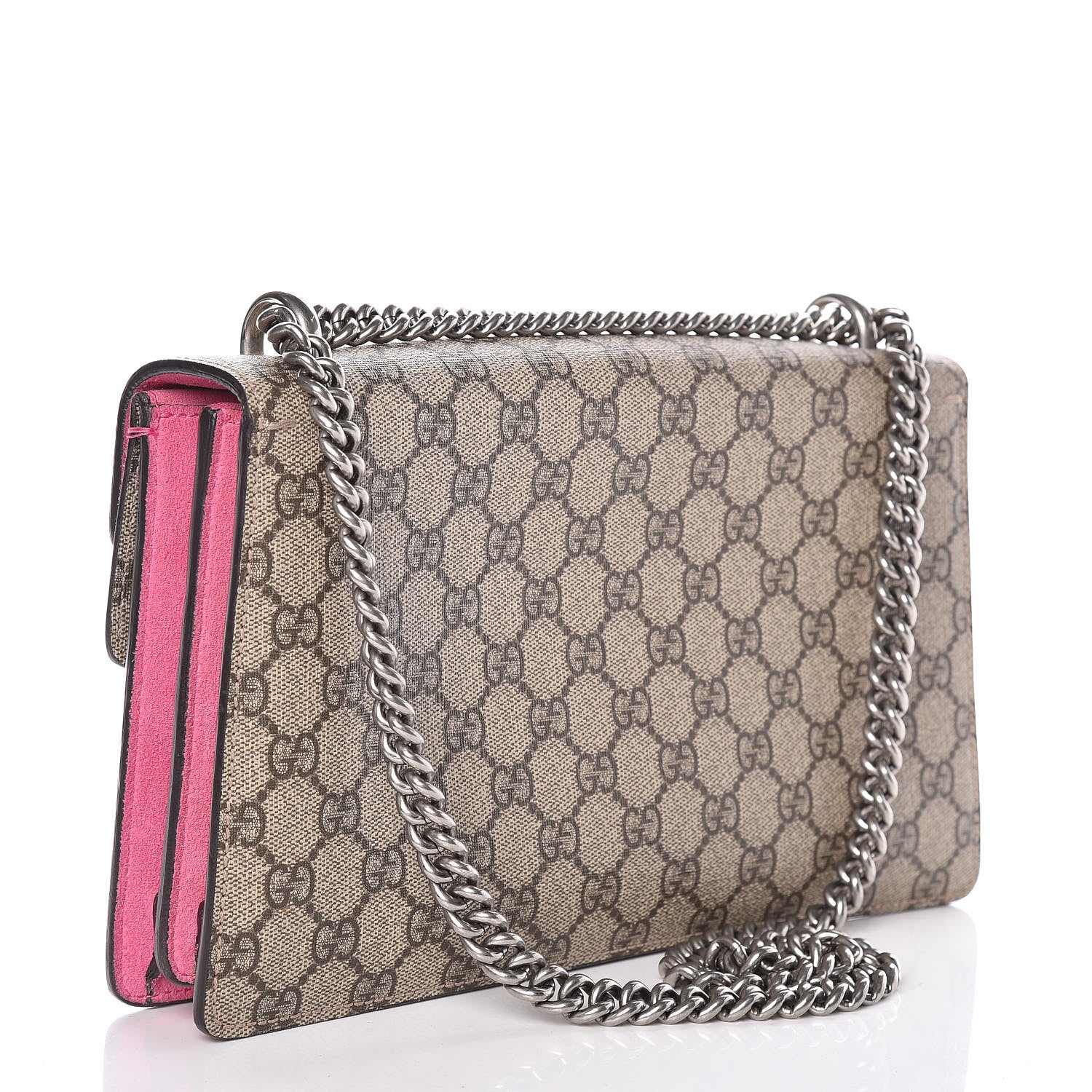 Gucci GG Supreme Monogram Small Dionysus Shoulder Bag Pink 3 of 14