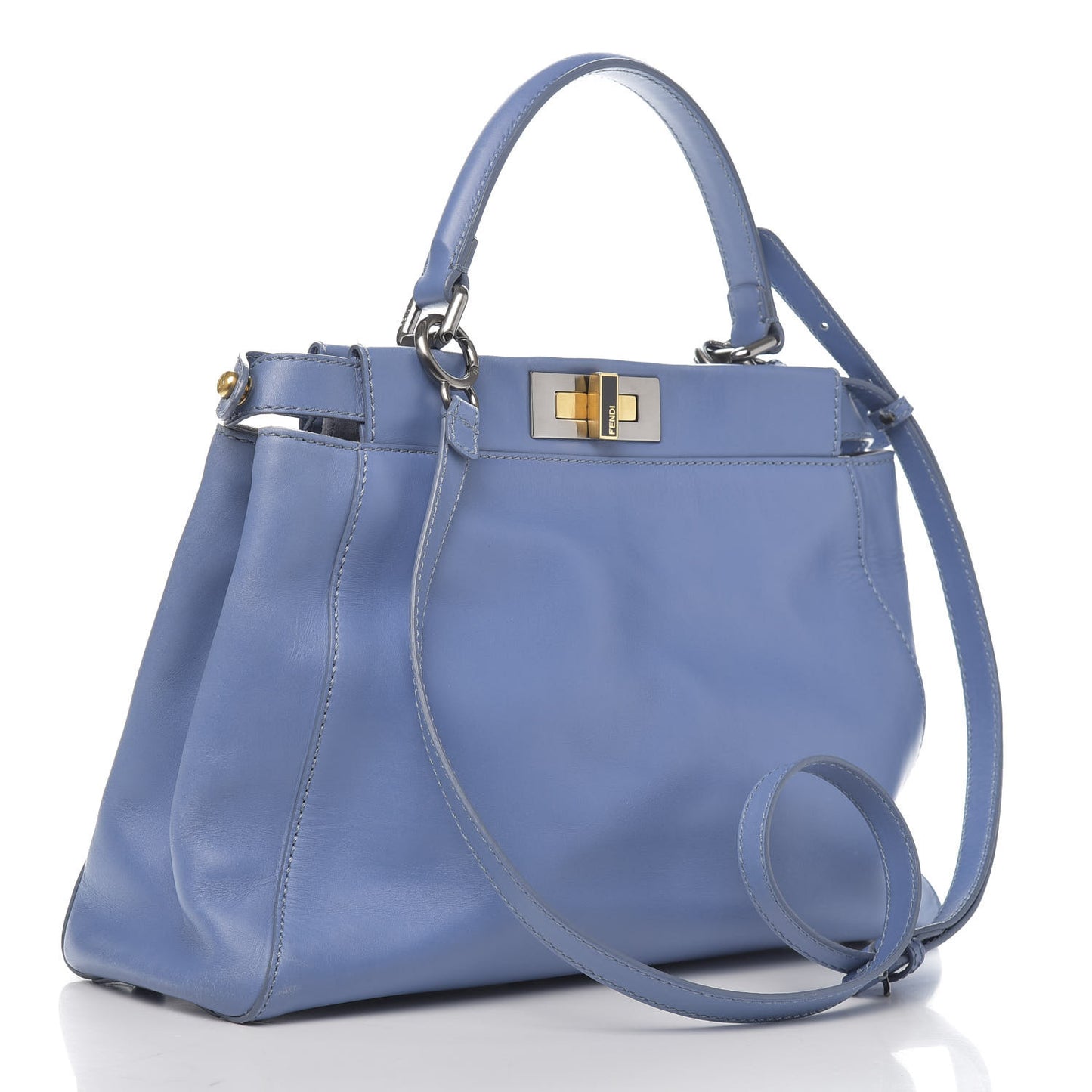 Vitello Suede Medium Peekaboo Iconic Satchel Ortensia Black
