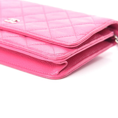 Chanel Caviar Quilted Wallet on Chain WOC Pink 6 of 13