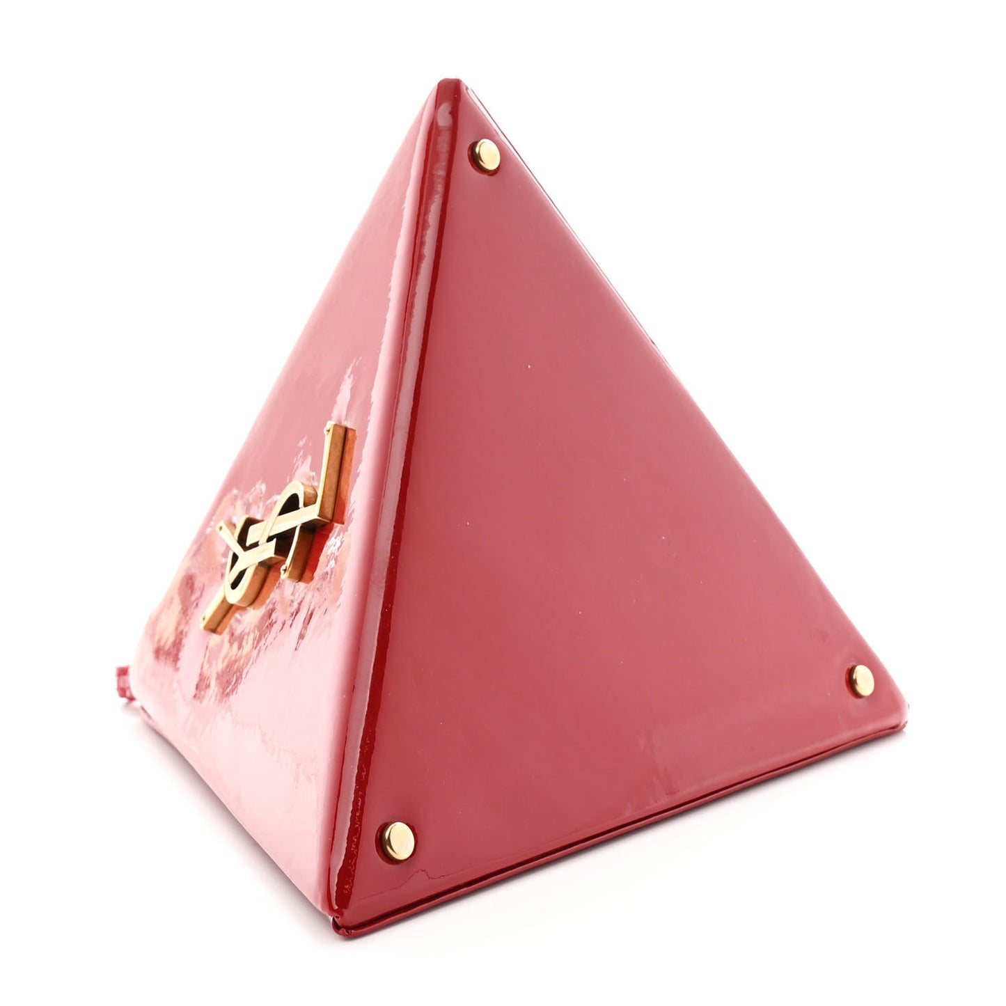 Patent Pyramid Clutch Rouge Eros