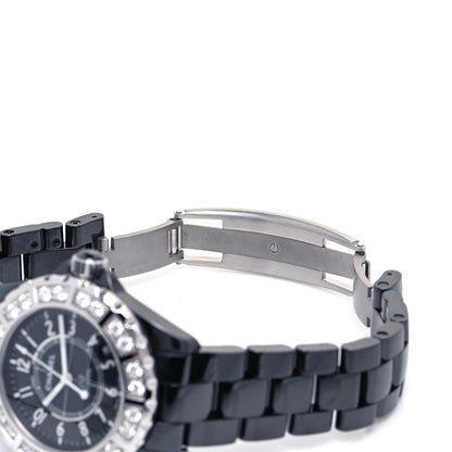Chanel Stainless Steel Ceramic Diamond Bezel 38mm J12 Automatic Watch Black 6 of 6