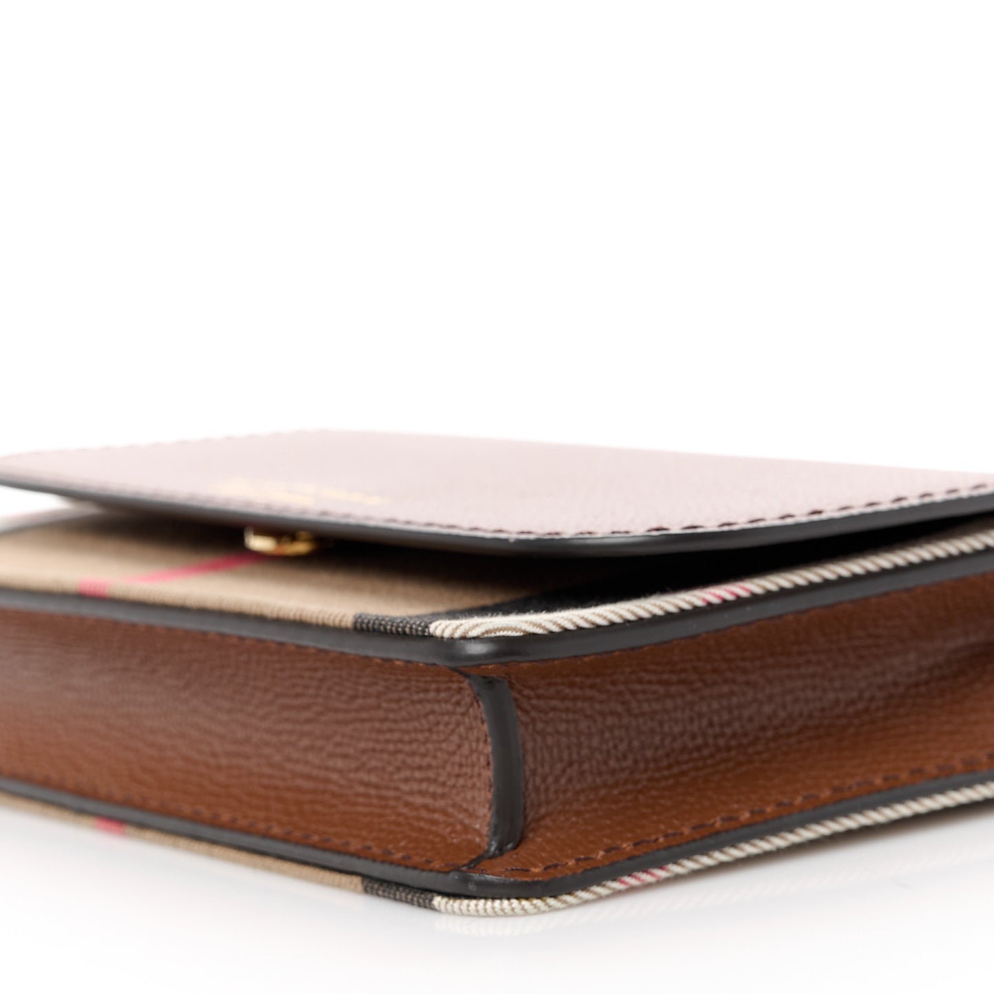 Derby Calfskin House Check Mini Hampshire Crossbody Tan