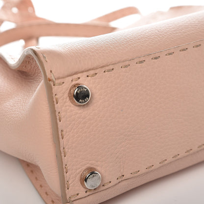 Fendi Cuoio Romano Selleria Bi-Color Medium Peekaboo Iconic Satchel Rosa Plaster Pesca 10 of 10