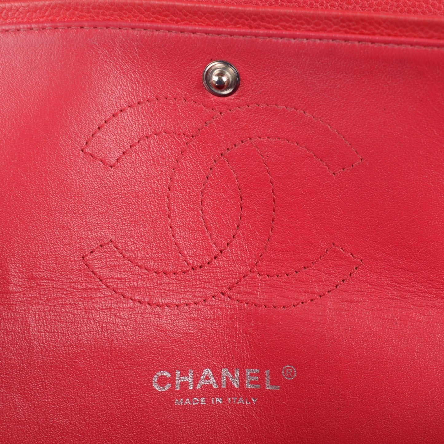 Soft Caviar Quilted Medium Double Flap Dark Pink