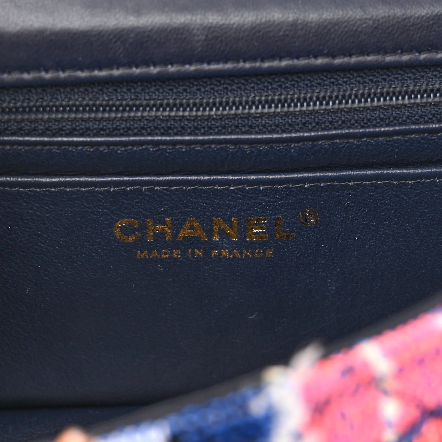 Chanel Tweed Quilted Mini Rectangular Flap Blue Orange Yellow 6 of 10