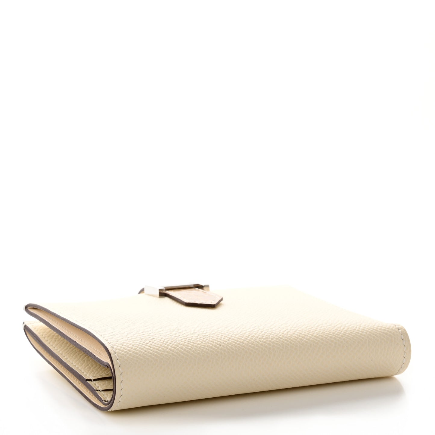 Epsom Shiny Alligator Bearn Touch Compact Wallet Nata Sable