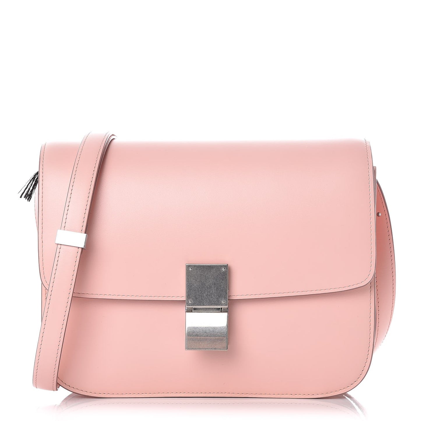 Box Calfskin Medium Classic Box Flap Bag Blush
