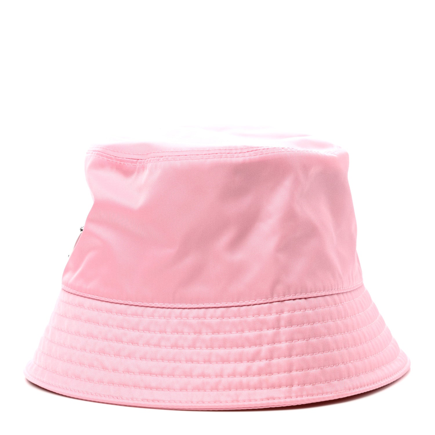 Prada Re-Nylon Metal Triangle Logo Womens Bucket Hat S Rosa 4 of 8