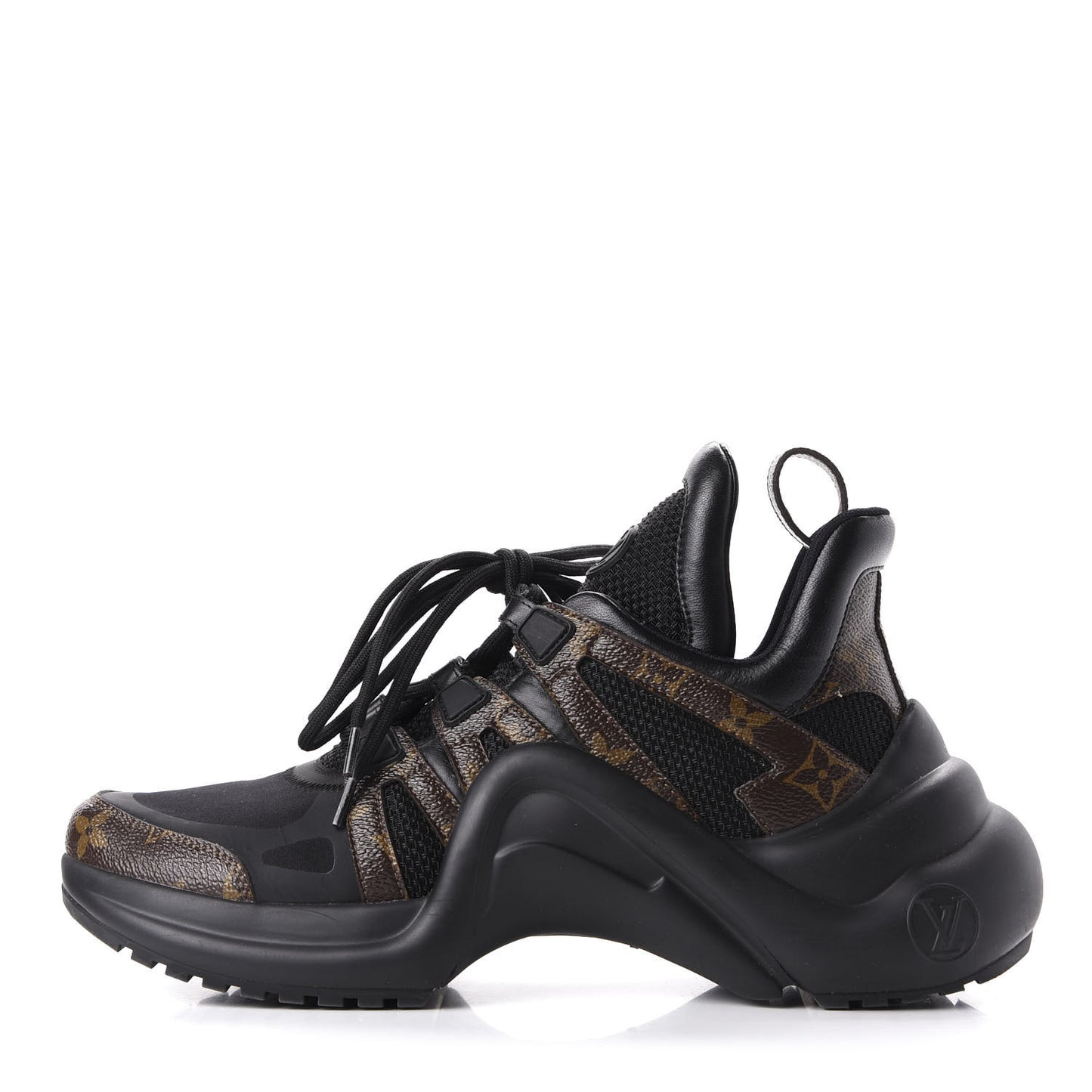 Calfskin Patent Monogram LV Archlight Sneakers 39 Black
