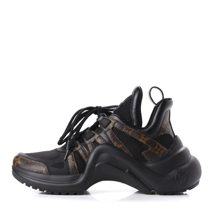 Louis Vuitton Calfskin Patent Monogram LV Archlight Sneakers 39 Black 1 of 8