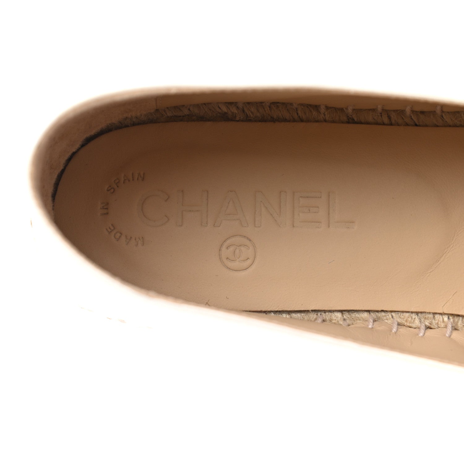 Chanel Lambskin CC Espadrilles 39 White Black 6 of 9