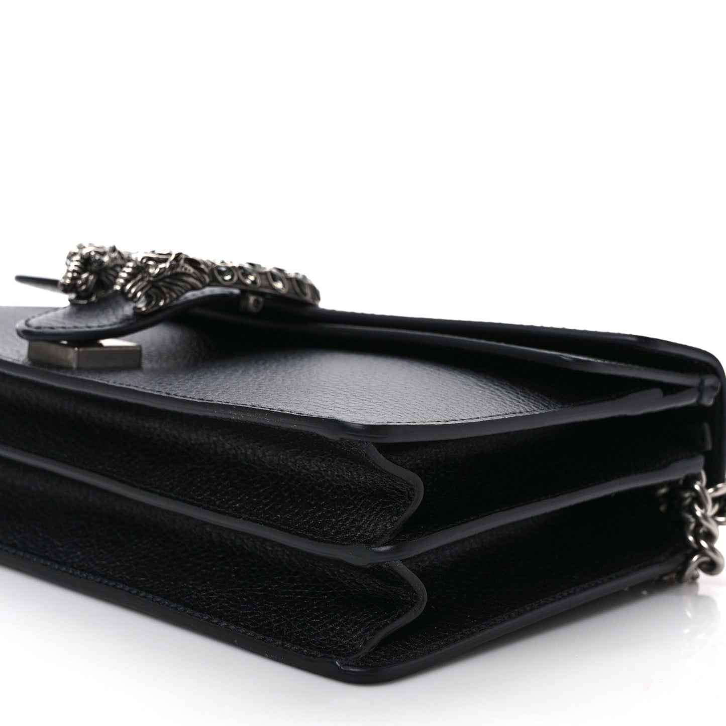 Pebbled Calfskin Small Dionysus Shoulder Bag Black