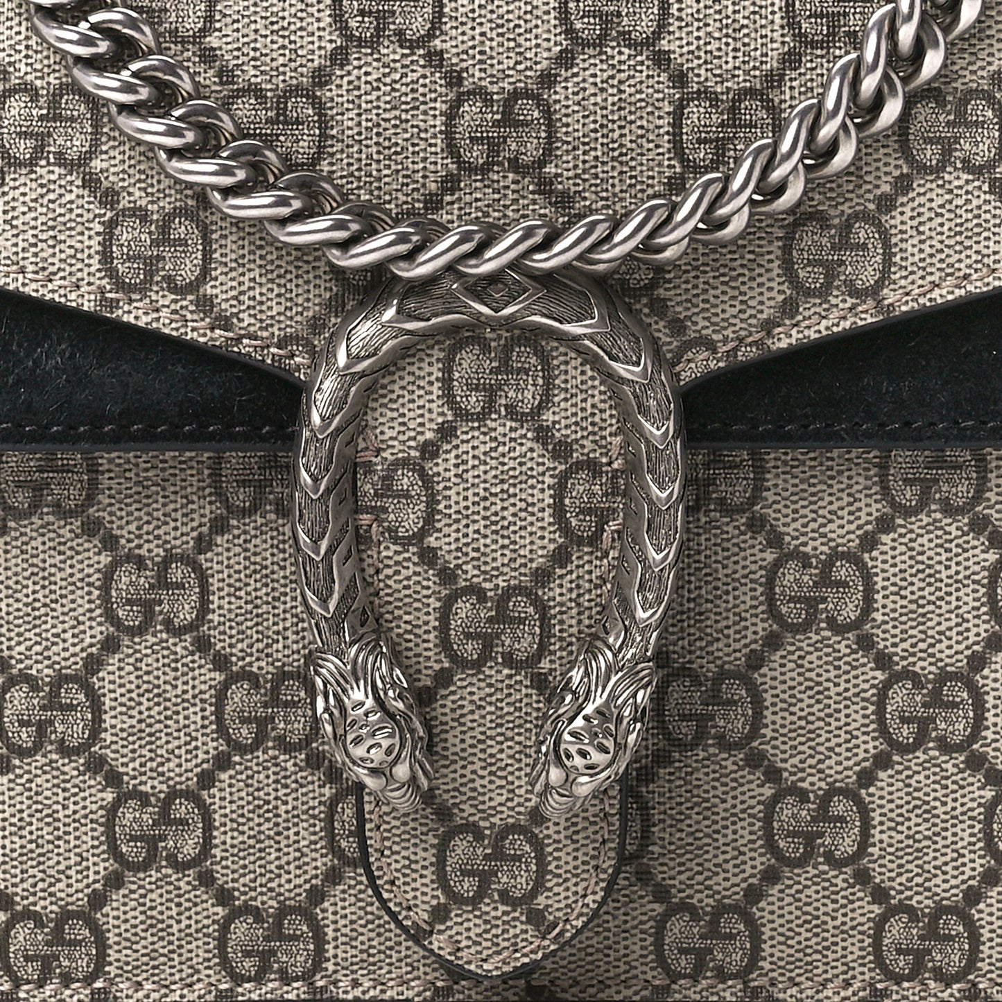 GG Supreme Monogram Mini Dionysus Shoulder Bag Black