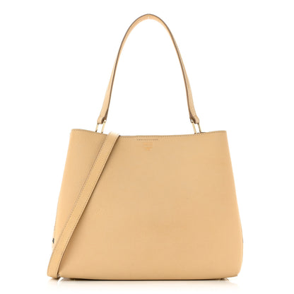 MCM Grained Calfskin Visetos Medium Sarah Hobo Latte Beige 1 of 13