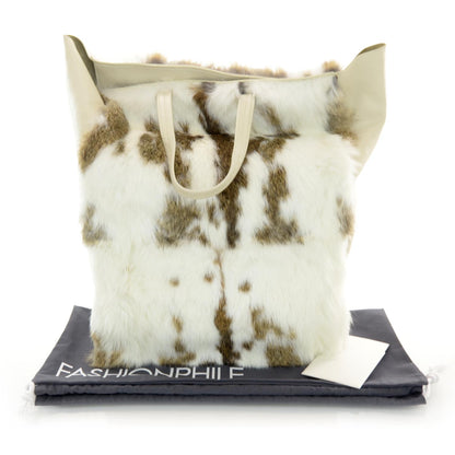 Celine Lambskin Rabbit Fur Vertical Cabas 3 of 8